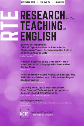 Research in the Teaching of English journal cover